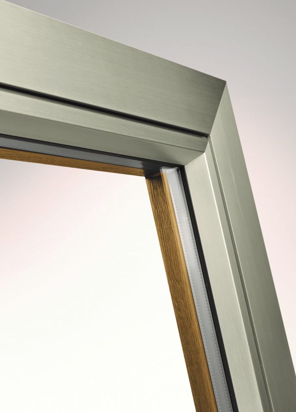 Aluminum wood frames with external wood detail